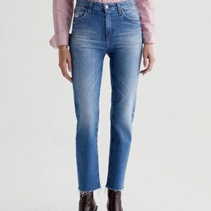 NWT AG Saige High Rise Straight Crop Jeans in 18 Years Providence Size 29
